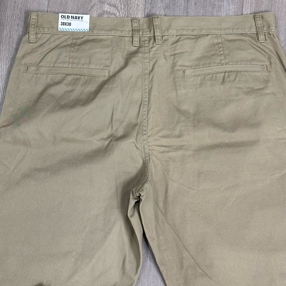 Men's Old Navy 38 x 30 Pants Chino Khakis Khaki Tan Slim Fit Classic Cotton NWT - Picture 6 of 12